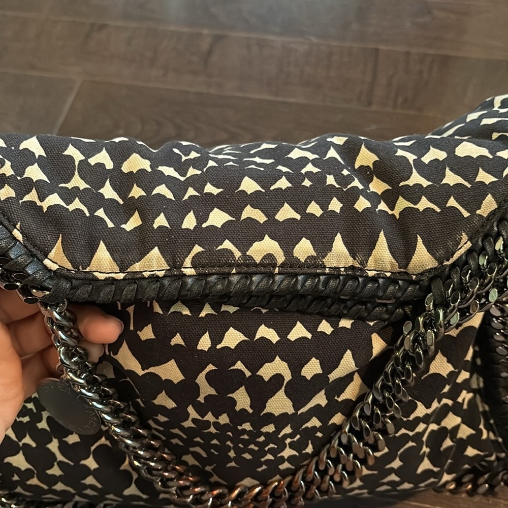 Stella McCartney Falabella in Cream, Black Hearts Canvas, 2014 limited run - Picture 12 of 17